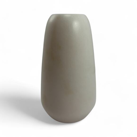 Vintage Handcrafted Alabaster Stone Vase – Minimalist Design, 5" Tall - Picture 3 of 11